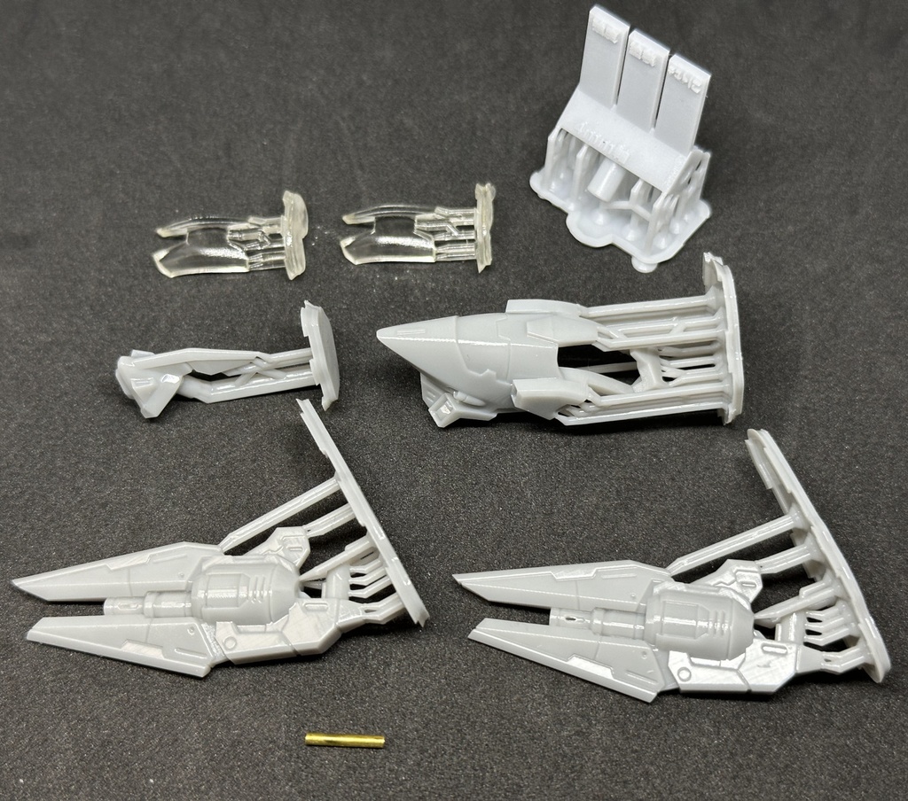 【3Dプリンター出力品】V-フライトユニット キャノピー、武器