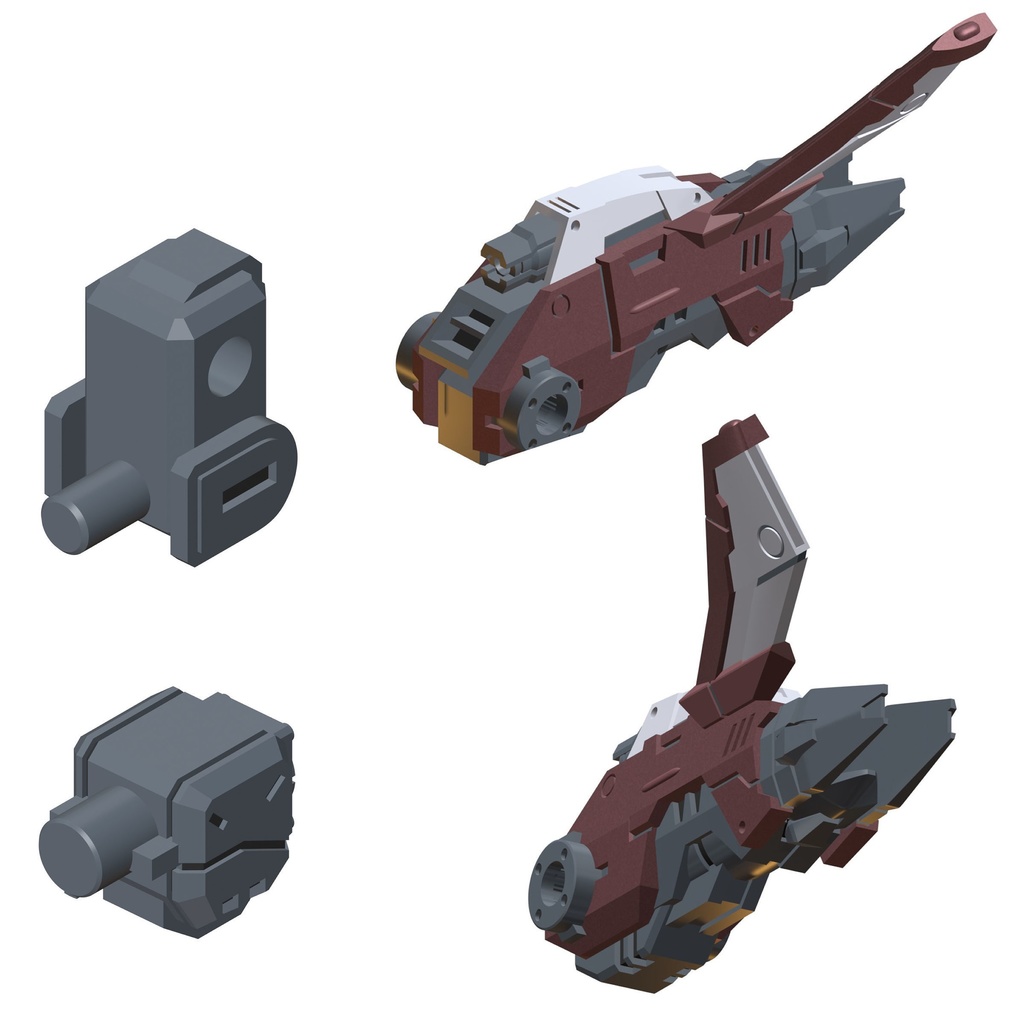 【3Dプリンター出力品】V-フライトユニット　ブースタ