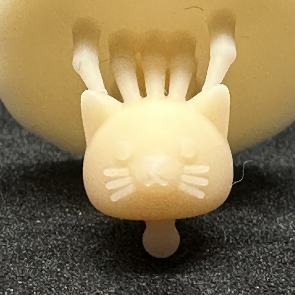 【3Dプリンター出力品】カスタム頭部パーツ 女性 ネコヘッド