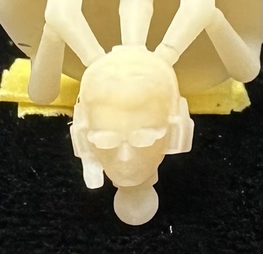 【3Dプリンター出力品】カスタム頭部パーツ 男性 若者A ソフトモヒカンメガネヘッドセット