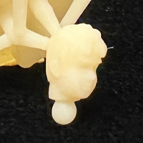 【3Dプリンター出力品】カスタム頭部パーツ 男性 太め モジャモジャ