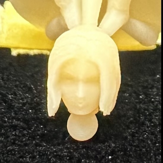 【3Dプリンター出力品】カスタム頭部パーツ 男性 若者A ウェーブロン毛