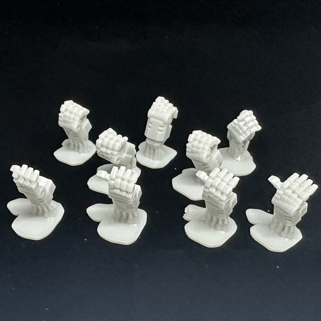【3Dプリンター出力品】カスタムハンドパーツ 武器持ち手9種セット