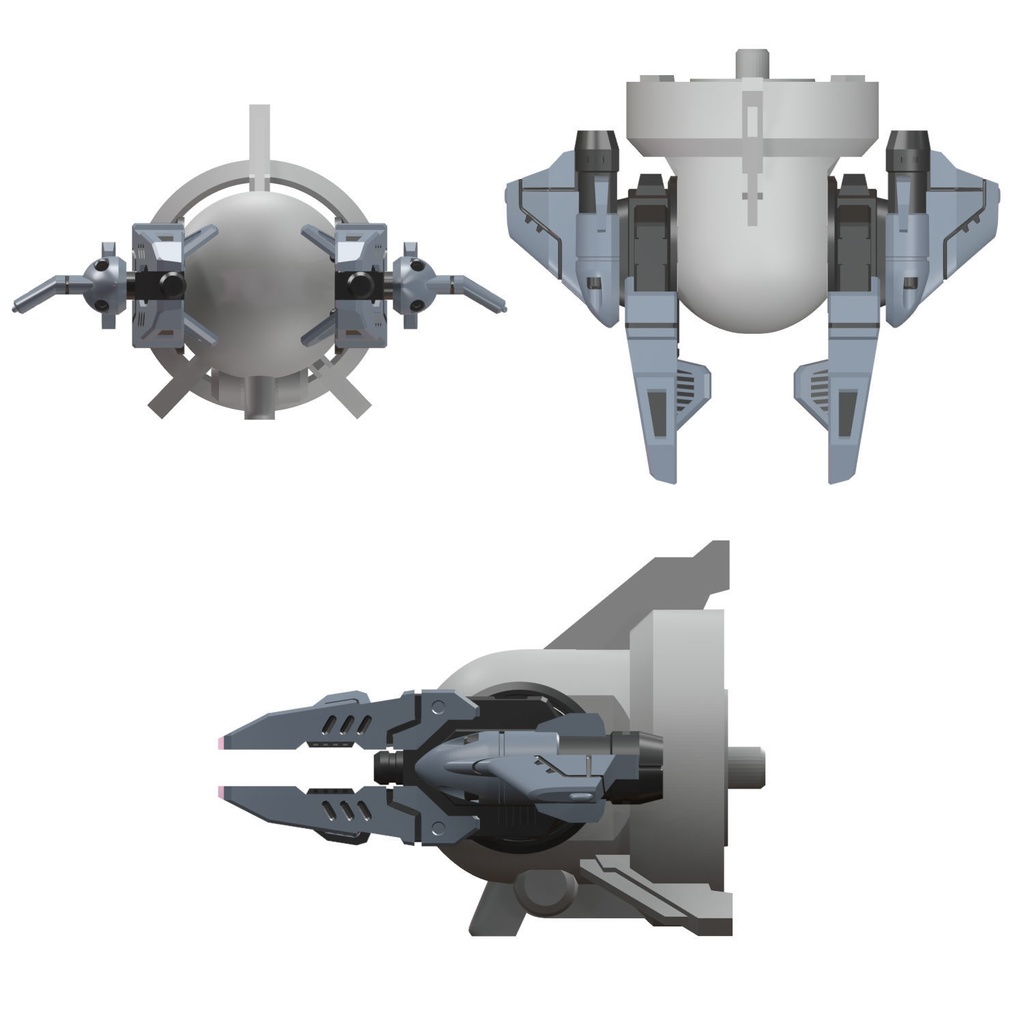 【3Dプリンター出力品】強化パーツ・ガナーウィングユニット