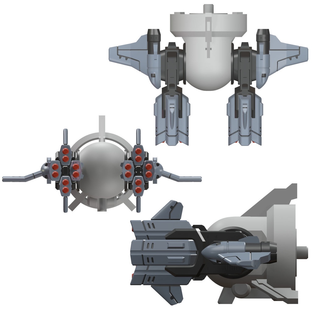 【3Dプリンター出力品】強化パーツ・ミサイリアーウィングユニット