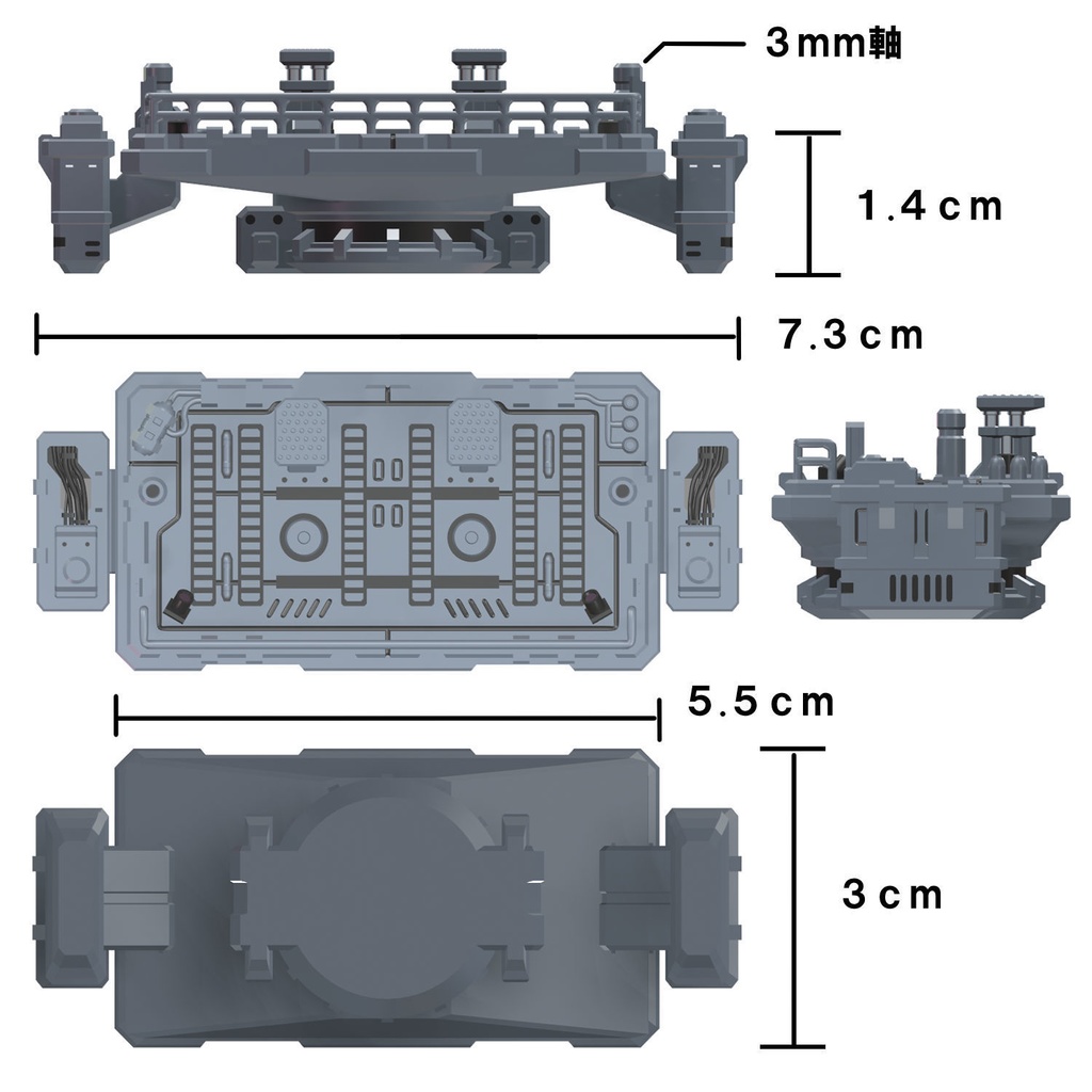【3Dプリンター出力品】格納庫風カードスタンド