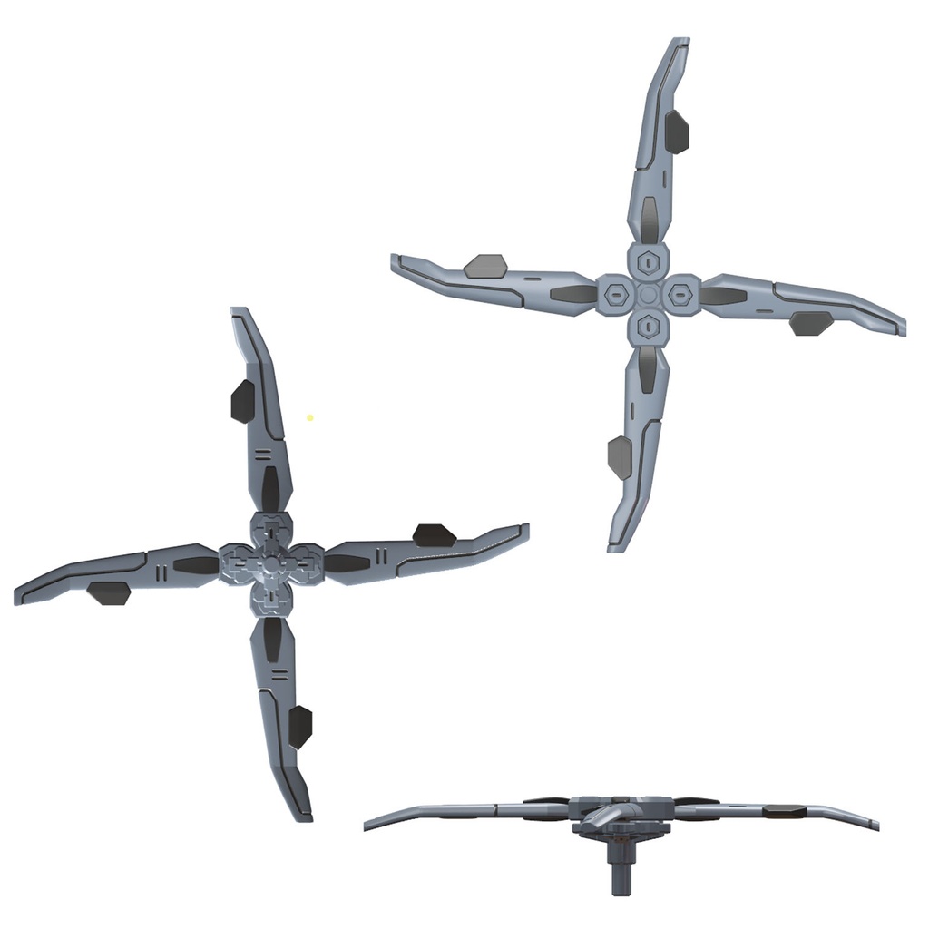 【3Dプリンター出力品】アタックヘリユニット・ローターのみ(通常形状・逆回転型)