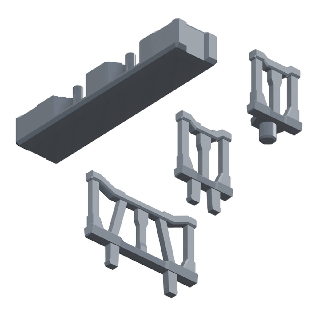 【3Dプリンター出力品】基地アペンドパーツ 床面接続・柵パーツ