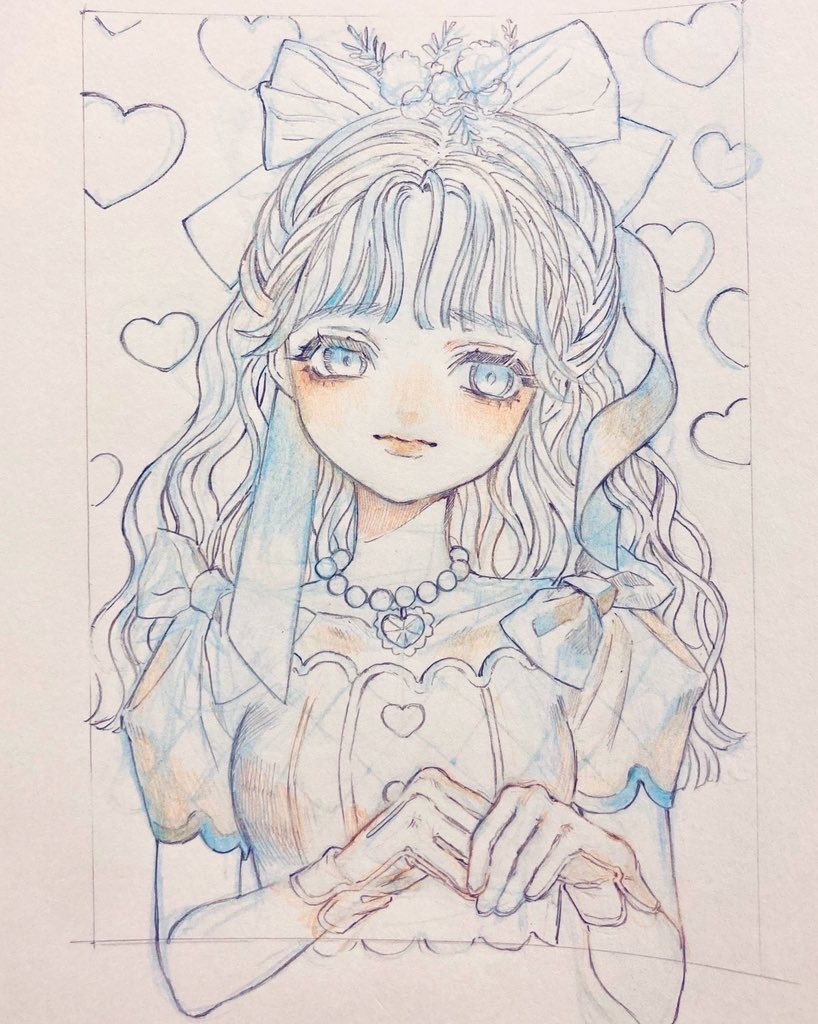 Secret crush (下書き鉛筆線画)