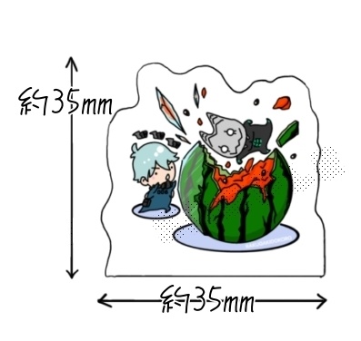 自立ミニアクリルスタンド【フローズンスイカ割り】
