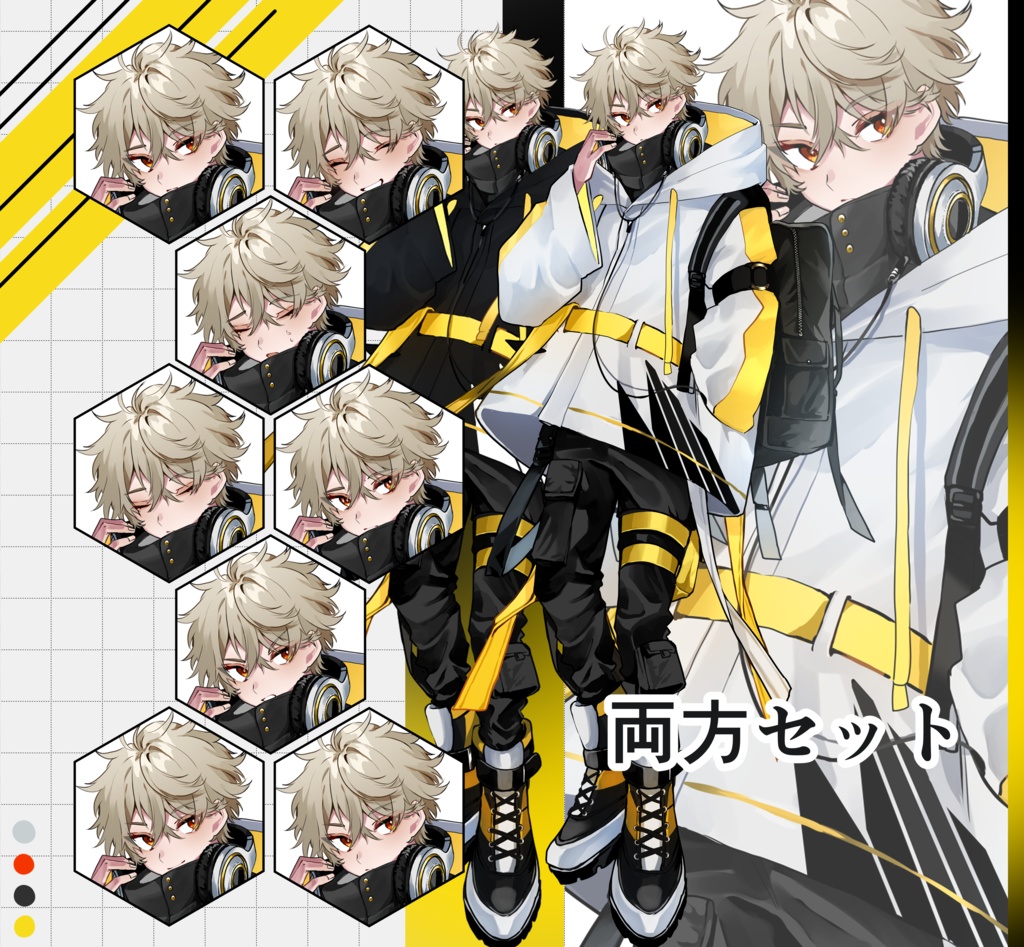 【表情差分7種】立ち絵イラスト【psdファイル】