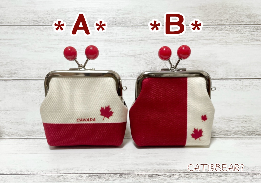 力ナ夕゛さん赤玉付がま口