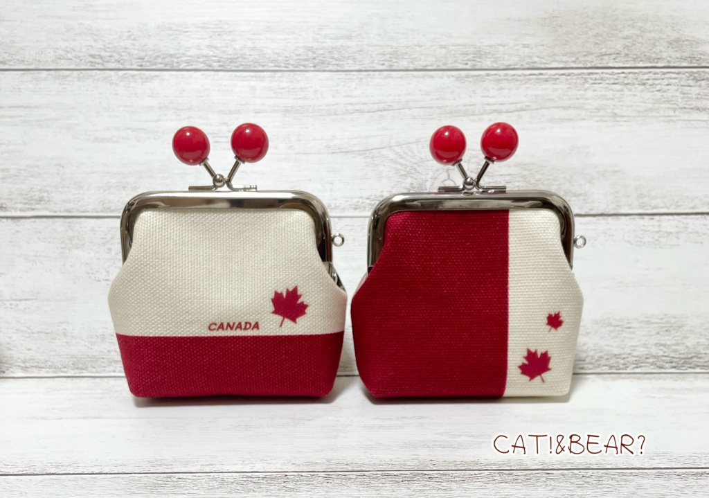 力ナ夕゛さん赤玉付がま口