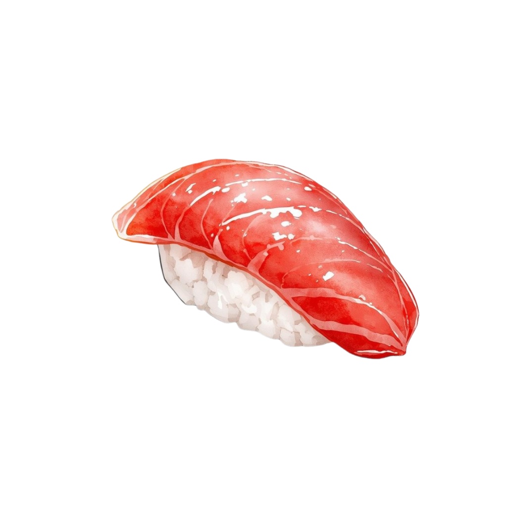 水彩風お寿司クリップアートセット PNGデータ(和風テイスト/6種類)