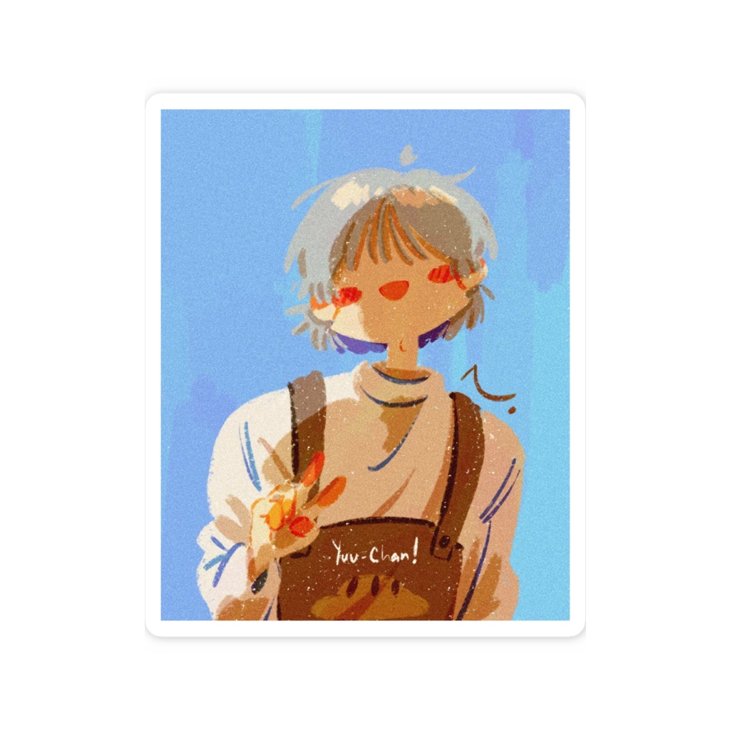 ユウちゃん – やさしい雰囲気のスマホステッカー(縦型)