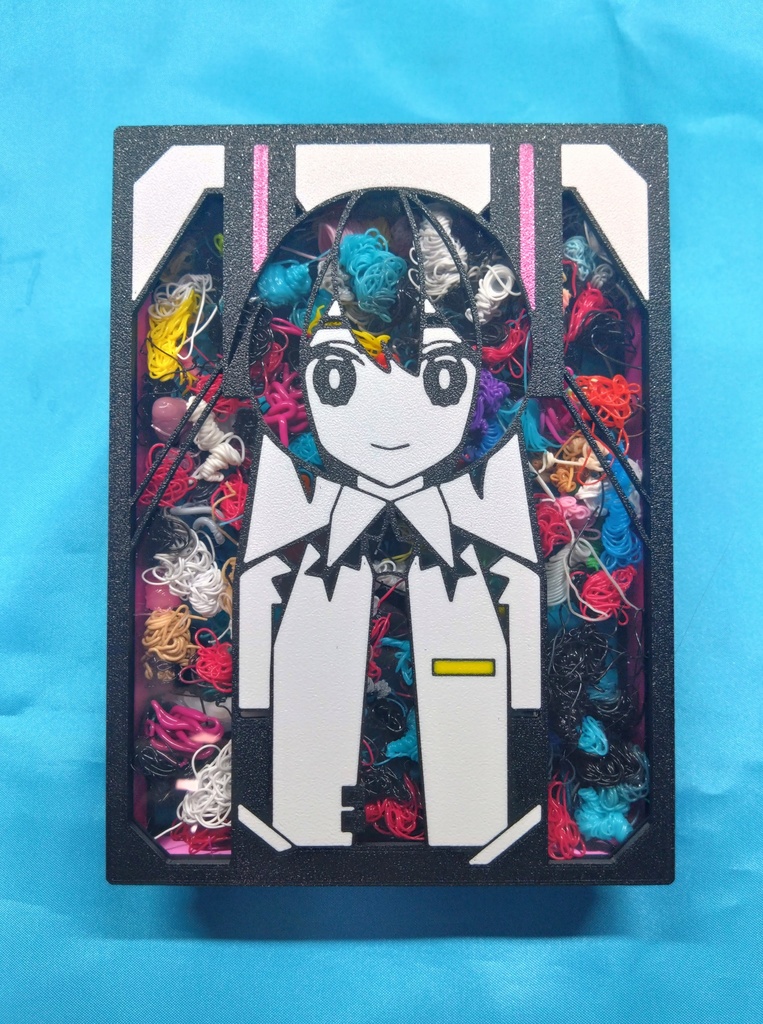 初音ミク3Dプリンター廃材アートキャンバス