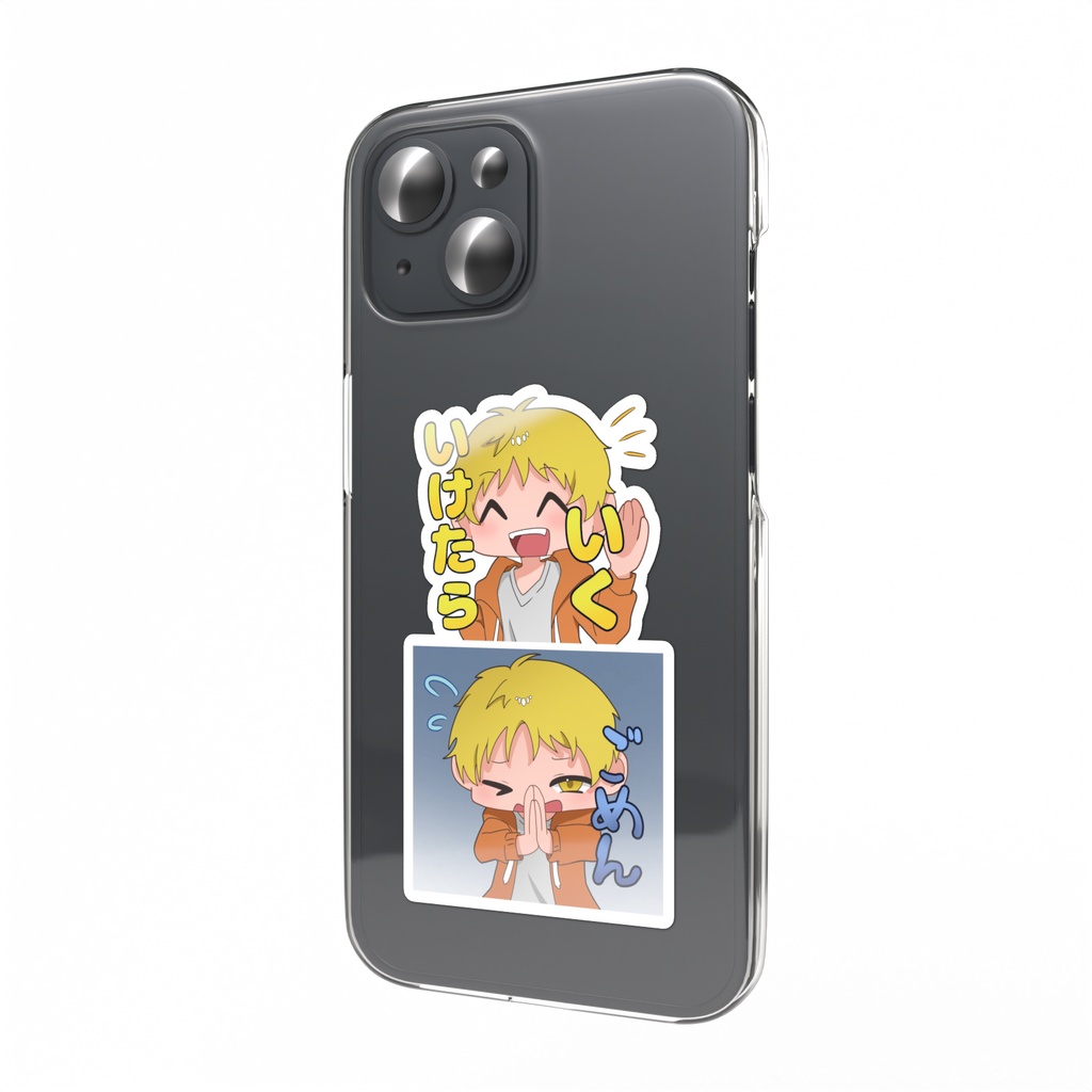 【公式】kidと愉快なミニキャラたち  「フレーク2枚セット」 スマホステッカー