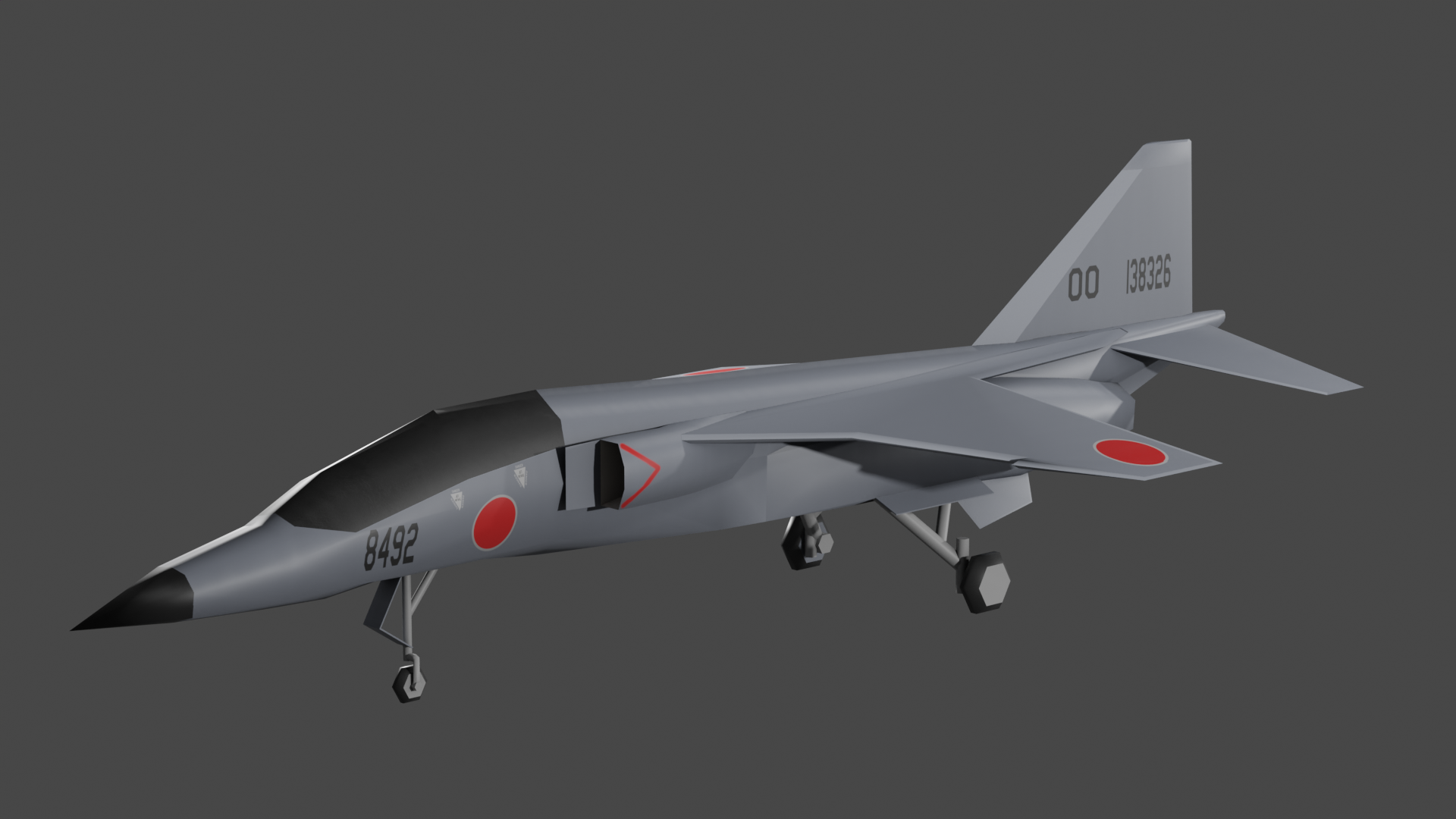 ローポリT-2K/D-18T 3stage turbofan engine