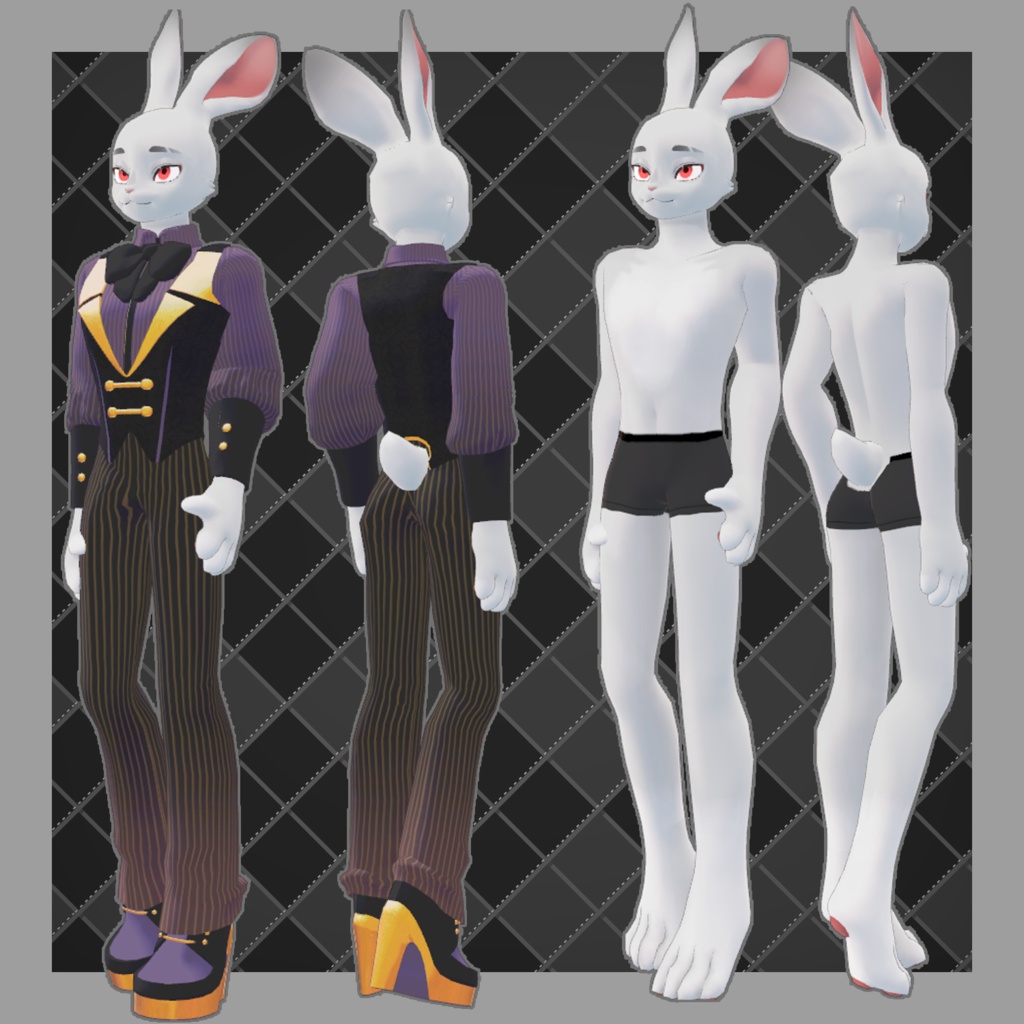 『うさぎのエミル』by MOBIRI【VRC・VRM対応アバター】#うさぎのエミル