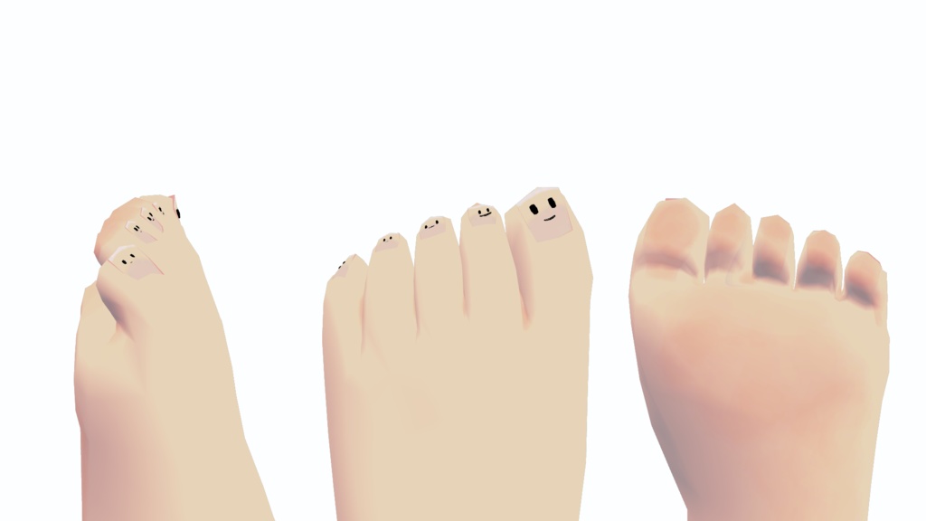 オテテとアンヨ【オリジナル3Dモデル】