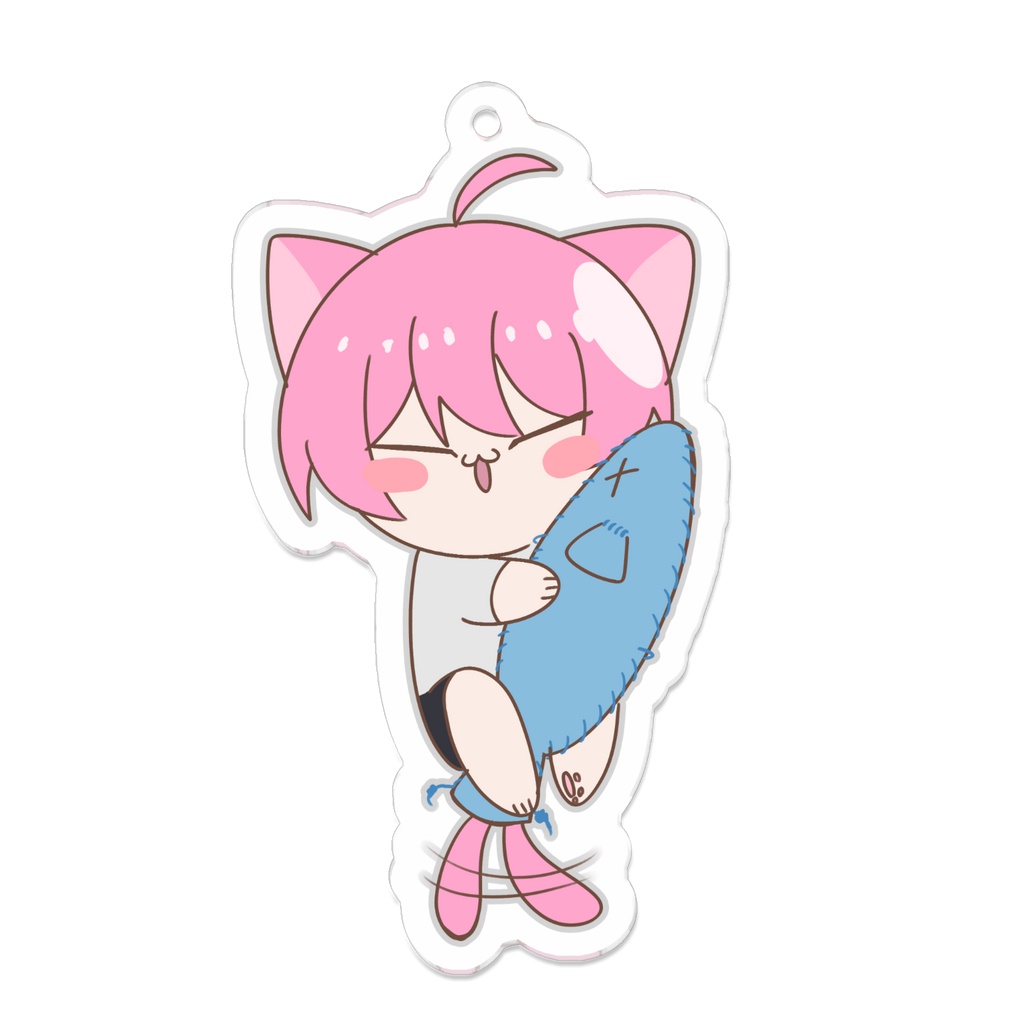 ネコバリ（創作）アクリルキーホルダー