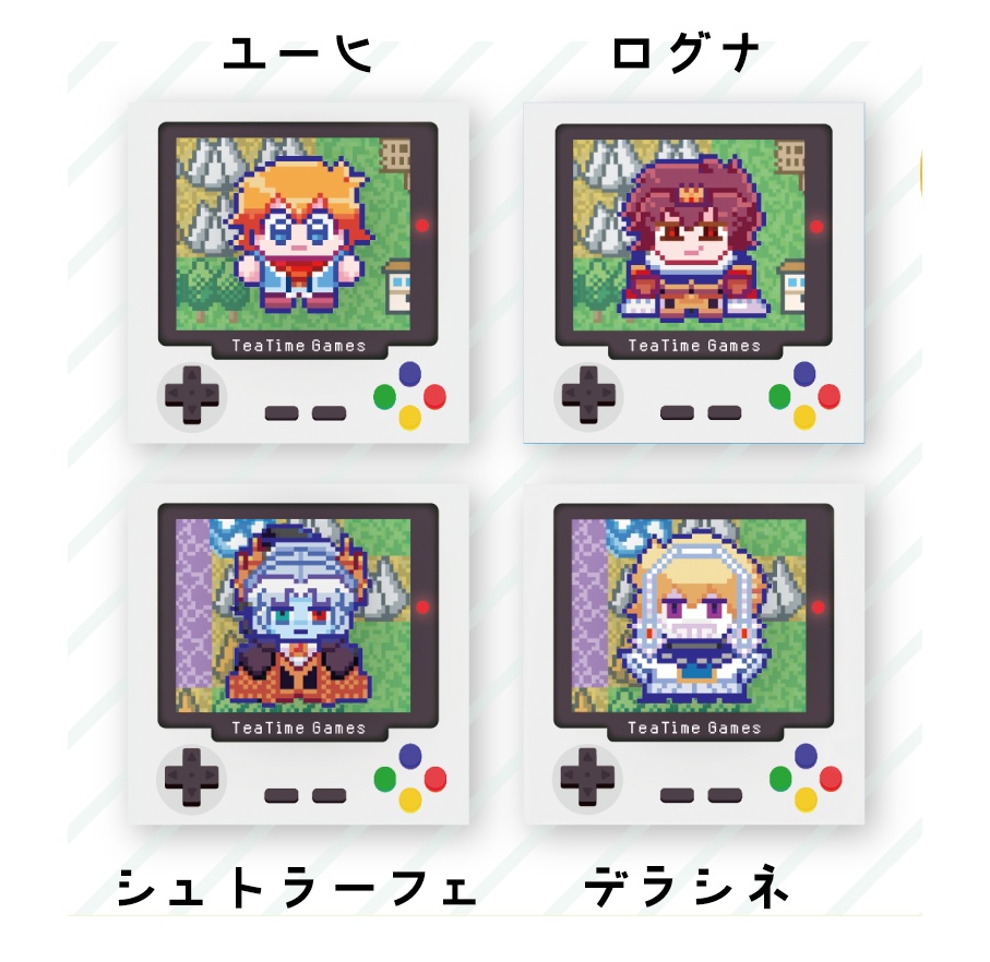 ゲーム風ドット缶バッジ