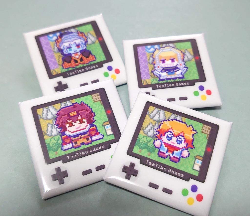 ゲーム風ドット缶バッジ
