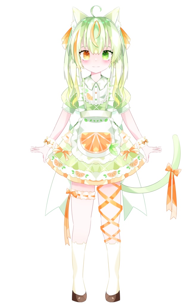 【限定1点】配信画面付き柑橘ねこちゃん【パーツ分け済みPSD】