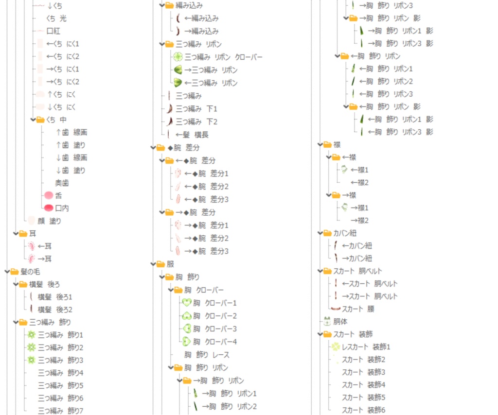 【限定1点】シロツメクサちゃん【パーツ分け済みPSD】