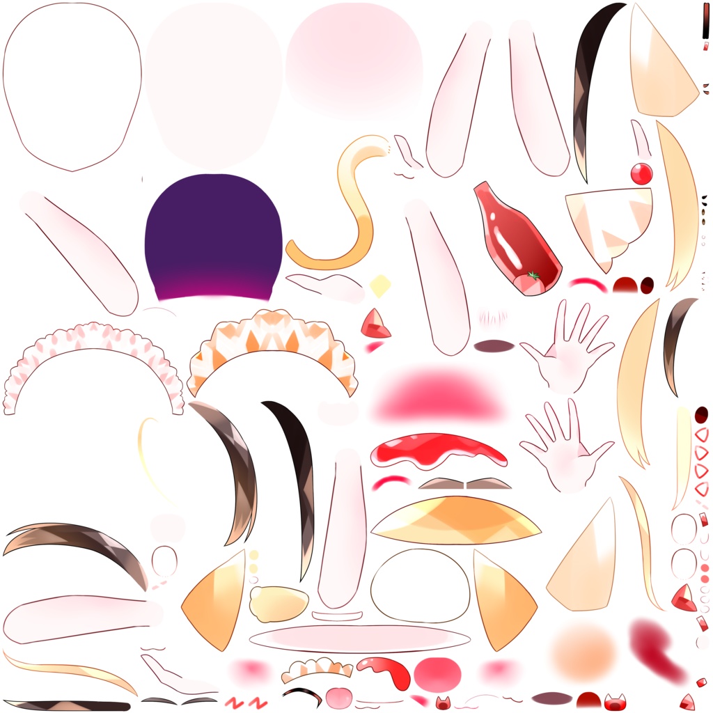 【PSD】オムライスねこちゃんVer.2【汎用】