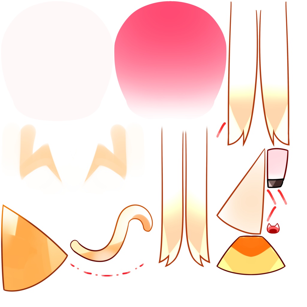 【PSD】オムライスねこちゃんVer.2【汎用】