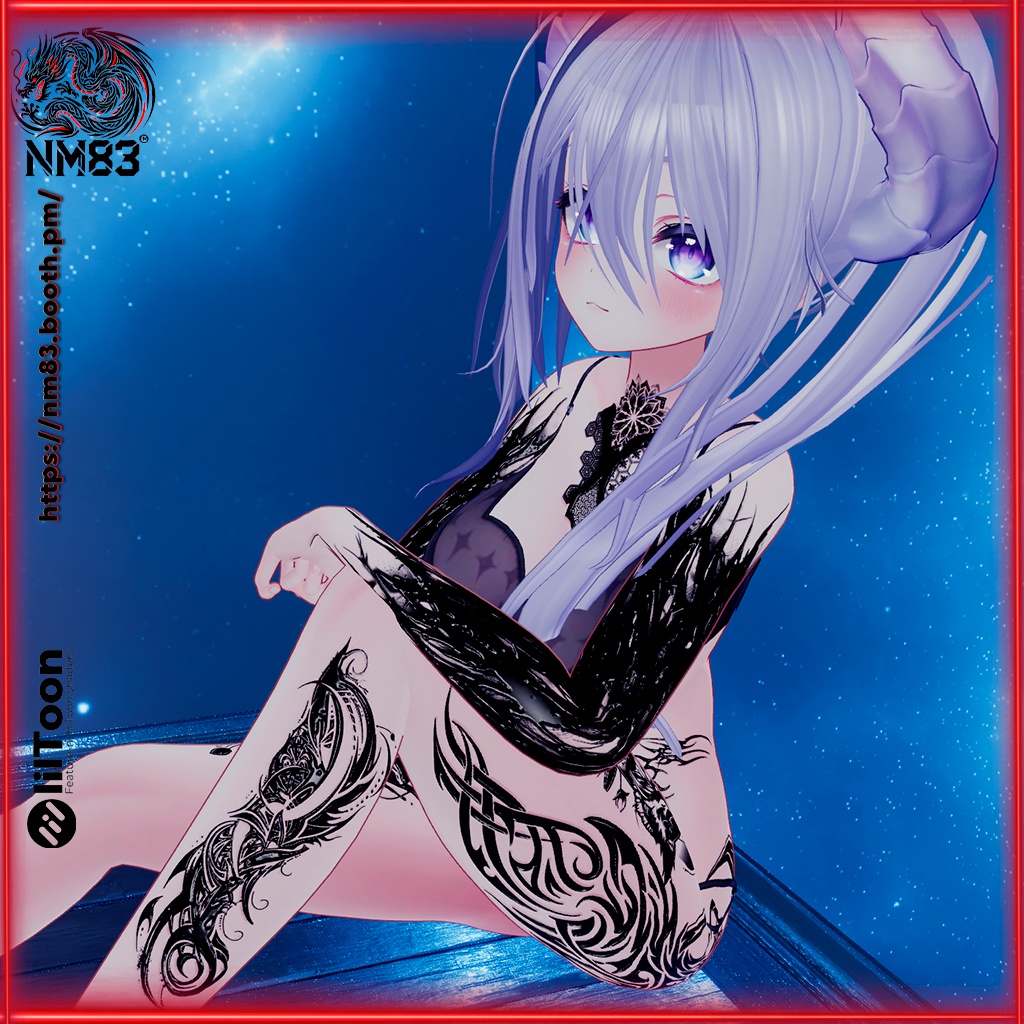 👾Tattoo tribal darkness㊗️/トライバルダークタトゥーHD