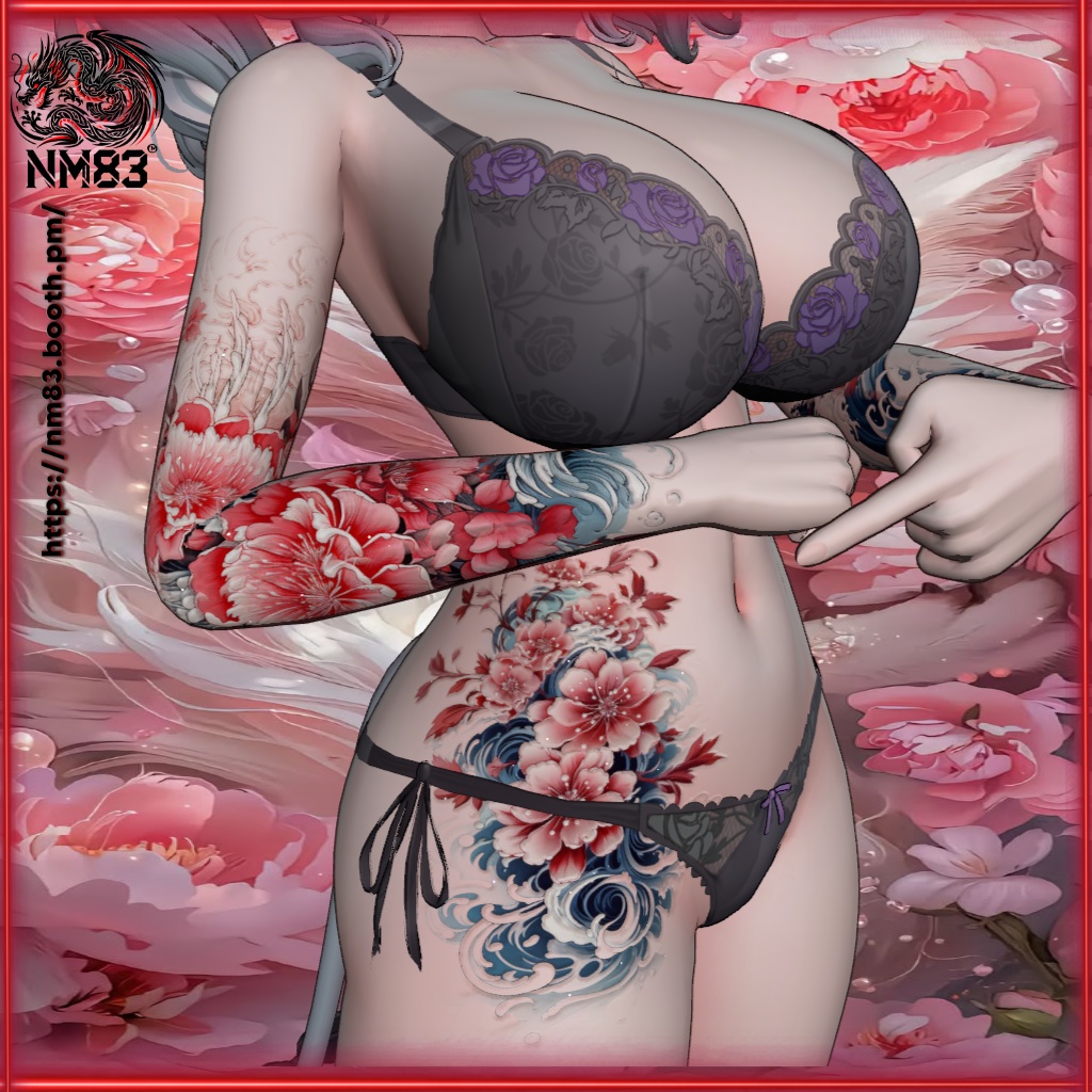 🌸🦊Tattoo Celestial Eclipse HD/天空の蝕タトゥ