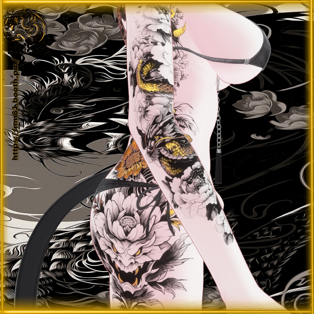 🐉🌼Tattoo Golden Flower of the Abyss/深淵の金華