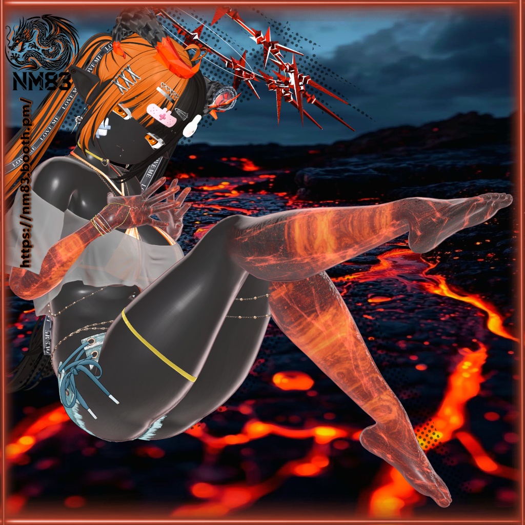 🌋🔥Lava stockings and lava gloves/溶岩のストッキングと溶岩の手袋