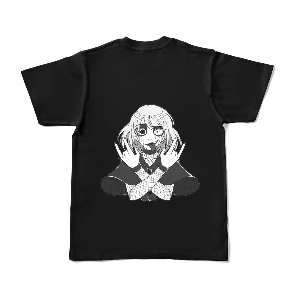 カラーTシャツ（黒）S-XL　ウィスパー