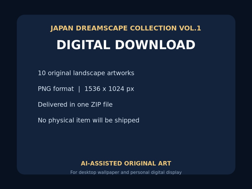 Japan Dreamscape Collection Vol.1|幻想日本風景・四季の絶景10選|AIアート・PC壁紙