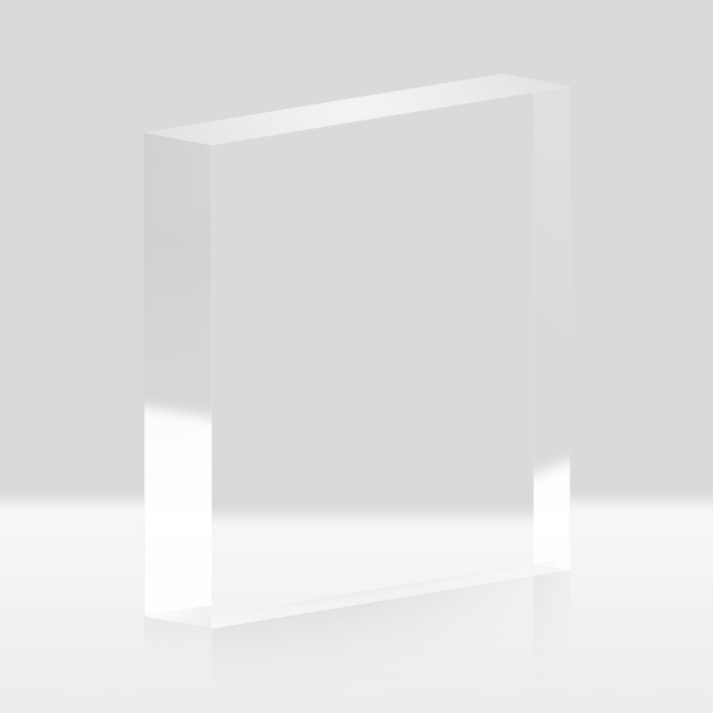 透き通るアクリルブロック 無地 透明