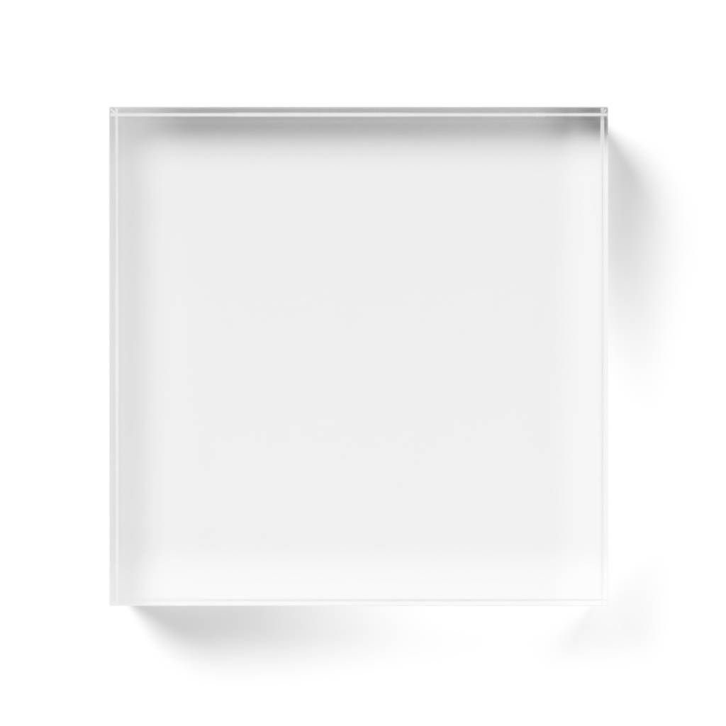 透き通るアクリルブロック 無地 透明