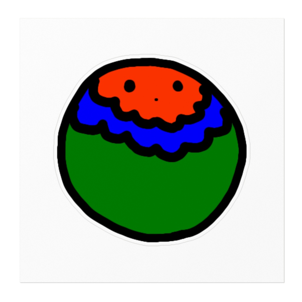 丸雉ステッカ 11cm Circle Pheasant Sticker 11cm