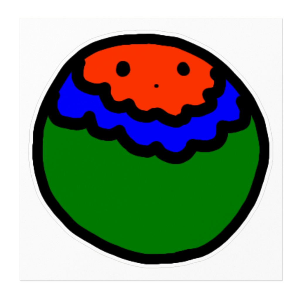 丸雉ステッカ16×16cm