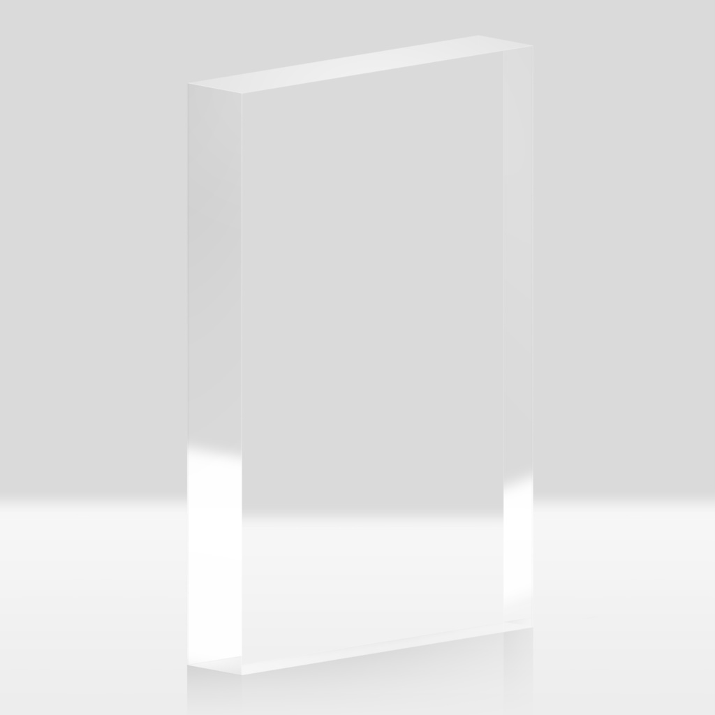 縦長アクリルブロック 無紋 葉書 Square Acrilic Block no signs pattern postcard