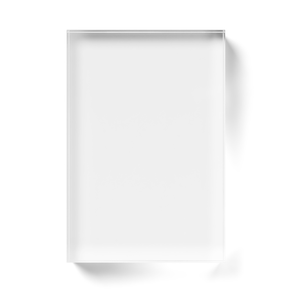 縦長アクリルブロック 無紋 葉書 Square Acrilic Block no signs pattern postcard