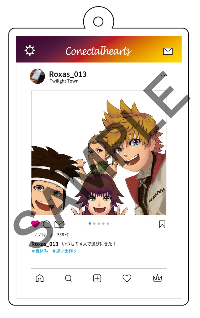 SNS風アクリルキーホルダー
