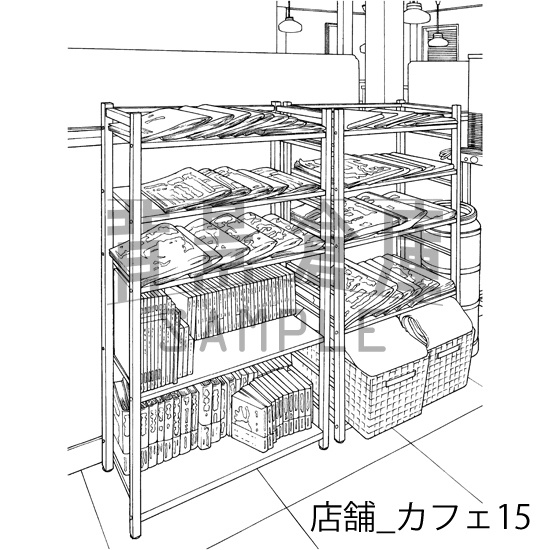 店舗の背景集_セット5(カフェ)