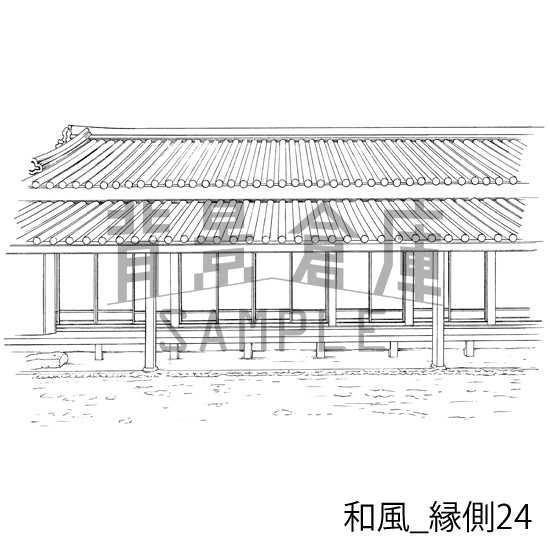 和風の背景集_セット24(縁側)