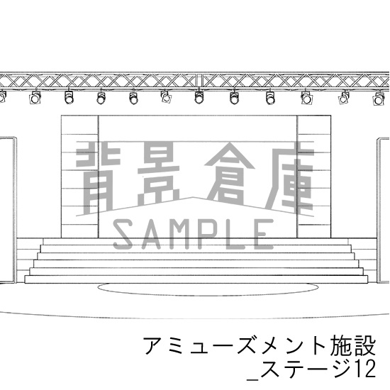 アミューズメント施設の背景集_セット7