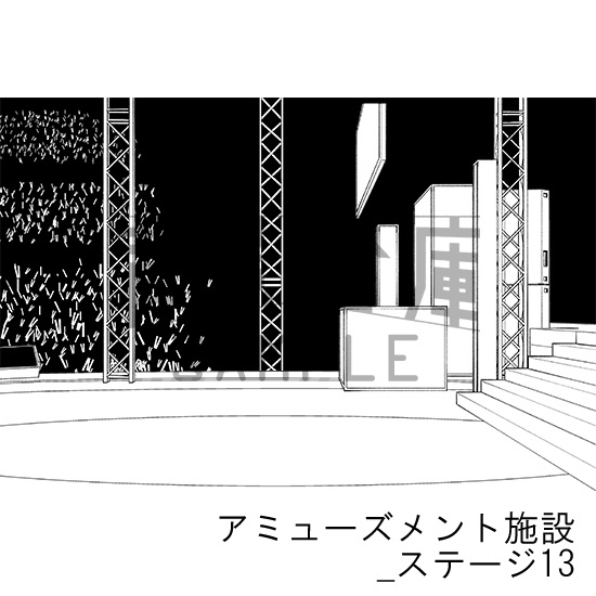 アミューズメント施設の背景集_セット7