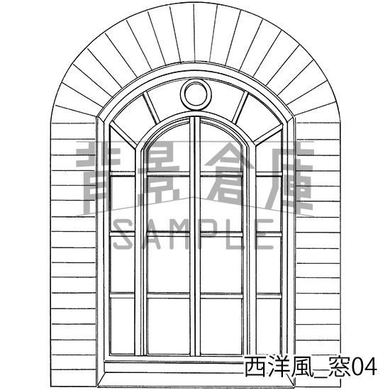 西洋風の背景集_セット10(窓)