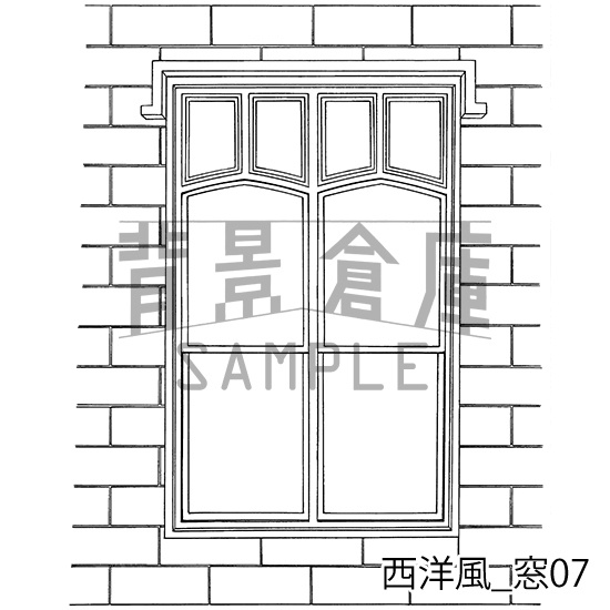 西洋風の背景集_セット10(窓)